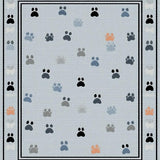 Ultra Soft Area Rug, Non Slip, Stain Resistant, Washable Area Rugs for Living Room, Bedroom, Rustic Warm Toned Print Variation(Gray)