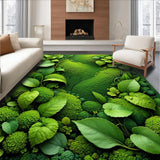 Ultra Soft Area Rug, Non Slip, Stain Resistant, Washable Area Rugs for Living Room, Bedroom, Boho Aesthetic Forest Ecological Rug for Cozy Shower Spaces(Green)