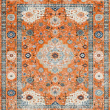 Ultra Soft Area Rug, Non Slip, Stain Resistant, Washable Area Rugs for Living Room, Bedroom, Modern Eclectic Vintage Hue(Orange)