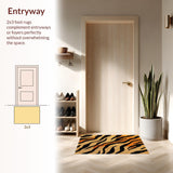 Ultra Soft Area Rug, Non Slip, Stain Resistant, Washable Area Rugs for Living Room, Bedroom, Eye-Catching Decorative Wildlife Rug for Offices(Beige)