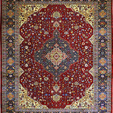 Ultra Soft Area Rug, Non Slip, Stain Resistant, Washable Area Rugs for Living Room, Bedroom, Luxurious Traditional Medallion Aesthetic(Red)