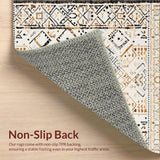 Ultra Soft Area Rug, Non Slip, Stain Resistant, Washable Area Rugs for Living Room, Bedroom, Minimalist Subtle Geometric Arrangement(Beige)