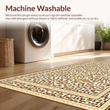 Ultra Soft Area Rug, Non Slip, Stain Resistant, Washable Area Rugs for Living Room, Bedroom, Sophisticated Neutral Animal Design(Beige)