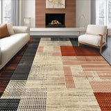 Ultra Soft Area Rug, Non Slip, Stain Resistant, Washable Area Rugs for Living Room, Bedroom, Trendy Neutral Toned Rustic Decor(Orange)