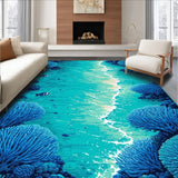 Teal Jellyfish Abstract Design(Blue)