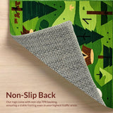 Ultra Soft Area Rug, Non Slip, Stain Resistant, Washable Area Rugs for Living Room, Bedroom, Cheerful Leafy Canopy Theme(Green)