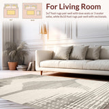 Ultra Soft Area Rug, Non Slip, Stain Resistant, Washable Area Rugs for Living Room, Bedroom, Artistic Subtle Animal Texture(Gray)