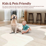 Ivory Echoes Area Cream Abstract Texture Illusion(Beige)