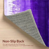 Ultra Soft Area Rug, Non Slip, Stain Resistant, Washable Area Rugs for Living Room, Bedroom, Eclectic Soft Ombre Effect(Purple)