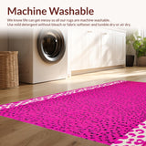 Ultra Soft Area Rug, Non Slip, Stain Resistant, Washable Area Rugs for Living Room, Bedroom, Dynamic Contemporary Animal Design(Pink)