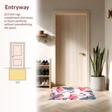 Ultra Soft Area Rug, Non Slip, Stain Resistant, Washable Area Rugs for Living Room, Bedroom, Luxurious Elegant Nautical Theme(Pink)