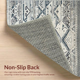Ultra Soft Area Rug, Non Slip, Stain Resistant, Washable Area Rugs for Living Room, Bedroom, Artful Trellis Earth Tone Vibes(Gray)