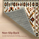 Ultra Soft Area Rug, Non Slip, Stain Resistant, Washable Area Rugs for Living Room, Bedroom, Southwest Aztec Cream Entryway Non-Slip Rug(Beige)