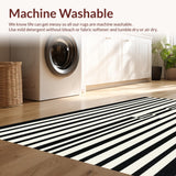 Urban Porch Stripe Featuring Contemporary Linear Motif and Crisp Symmetry(Beige)