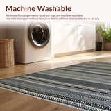 Ultra Soft Area Rug, Non Slip, Stain Resistant, Washable Area Rugs for Living Room, Bedroom, Artistic Ogee Patterned Accent(Gray)