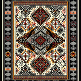 Elegant Black Geometric Motif(Black)