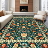 Chic Green Floral Motif(Green)