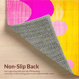 Ultra Soft Area Rug, Non Slip, Stain Resistant, Washable Area Rugs for Living Room, Bedroom, Delicate Cozy Blush Hue Fusion(Yellow)