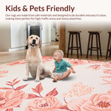Ultra Soft Area Rug, Non Slip, Stain Resistant, Washable Area Rugs for Living Room, Bedroom, Vibrant Plush Modern Appeal(Ivory)