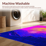Ultra Soft Area Rug, Non Slip, Stain Resistant, Washable Area Rugs for Living Room, Bedroom, Radiant Ethereal Night Sky Print(Purple)