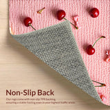 Ultra Soft Area Rug, Non Slip, Stain Resistant, Washable Area Rugs for Living Room, Bedroom, Cute Pastel Washable Sink Area Bath Mat(Pink)
