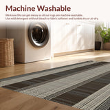 Ultra Soft Area Rug, Non Slip, Stain Resistant, Washable Area Rugs for Living Room, Bedroom, Contemporary Cozy Textured Welcome(Brown)