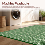 Ultra Soft Area Rug, Non Slip, Stain Resistant, Washable Area Rugs for Living Room, Bedroom, Rustic Fluffy Shag Textured Motif(Green)