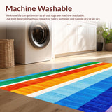 Ultra Soft Area Rug, Non Slip, Stain Resistant, Washable Area Rugs for Living Room, Bedroom, Charming Playful Color Splash(Red)