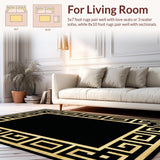 Chic Black Geometric Elegance(Gold)
