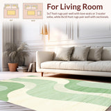 Contemporary Light Green Linear Elements(Beige)