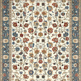 Ultra Soft Area Rug, Non Slip, Stain Resistant, Washable Area Rugs for Living Room, Bedroom, Artistic Abstract Floral Expression(White)