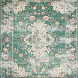 Ultra Soft Area Rug, Non Slip, Stain Resistant, Washable Area Rugs for Living Room, Bedroom, Vintage Inspired Green Aesthetic(Green)