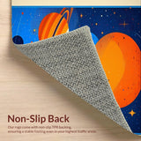 Ultra Soft Area Rug, Non Slip, Stain Resistant, Washable Area Rugs for Living Room, Bedroom, Bright Multi-Colored Learning Mat(Orange)