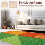 Ultra Soft Area Rug, Non Slip, Stain Resistant, Washable Area Rugs for Living Room, Bedroom, Modern Geometric Spiral Living Room Non-Slip Rug(Green)