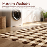 Ultra Soft Area Rug, Non Slip, Stain Resistant, Washable Area Rugs for Living Room, Bedroom, Inviting Warm-toned Trellis Visual(Beige)