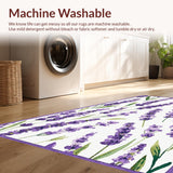 Ultra Soft Area Rug, Non Slip, Stain Resistant, Washable Area Rugs for Living Room, Bedroom, Chic Purple Garden Essence(Purple)