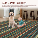 Ultra Soft Area Rug, Non Slip, Stain Resistant, Washable Area Rugs for Living Room, Bedroom, Rustic Multicolor Fishing Cabin Porch Doormat(Brown)