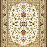 Ultra Soft Area Rug, Non Slip, Stain Resistant, Washable Area Rugs for Living Room, Bedroom, Trendy Nature-Inspired Floral Aesthetic(Beige)