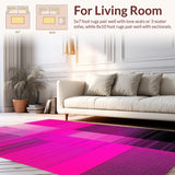Ultra Soft Area Rug, Non Slip, Stain Resistant, Washable Area Rugs for Living Room, Bedroom, Sophisticated Gradient Tone Visual Appeal(Pink)