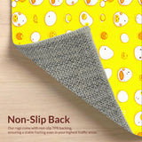 Ultra Soft Area Rug, Non Slip, Stain Resistant, Washable Area Rugs for Living Room, Bedroom, Whimsical Yellow and White Palette(Yellow)