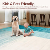 Ultra Soft Area Rug, Non Slip, Stain Resistant, Washable Area Rugs for Living Room, Bedroom, Serene Ombre Tranquil Vibes(Blue)