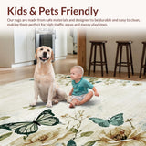 Ultra Soft Area Rug, Non Slip, Stain Resistant, Washable Area Rugs for Living Room, Bedroom, Serene Natural Color Palette(Beige)