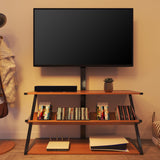 ODIKA Game On TV Stand with Three Tiered Wooden Shelves