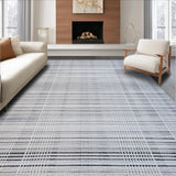 Ultra Soft Area Rug, Non Slip, Stain Resistant, Washable Area Rugs for Living Room, Bedroom, Elegant High Pile Contemporary Style(Gray)