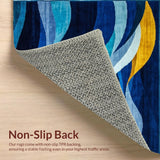 Elegant Symmetrical Linear Motif(Blue)