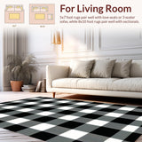 Elegant Checkered Textile Fusion(Black)