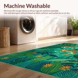 Ultra Soft Area Rug, Non Slip, Stain Resistant, Washable Area Rugs for Living Room, Bedroom, Vibrant Tropical Animal Aesthetic(Blue)