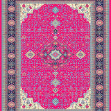 Elegant Fuchsia Tiled Patterned Delight(Red)