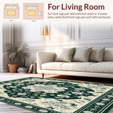Ultra Soft Area Rug, Non Slip, Stain Resistant, Washable Area Rugs for Living Room, Bedroom, Symmetrical Medallion(Gray)