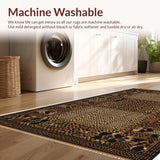 Ultra Soft Area Rug, Non Slip, Stain Resistant, Washable Area Rugs for Living Room, Bedroom, Contemporary Animal Print Bedroom Area Rug Non-Shedding(Yellow)